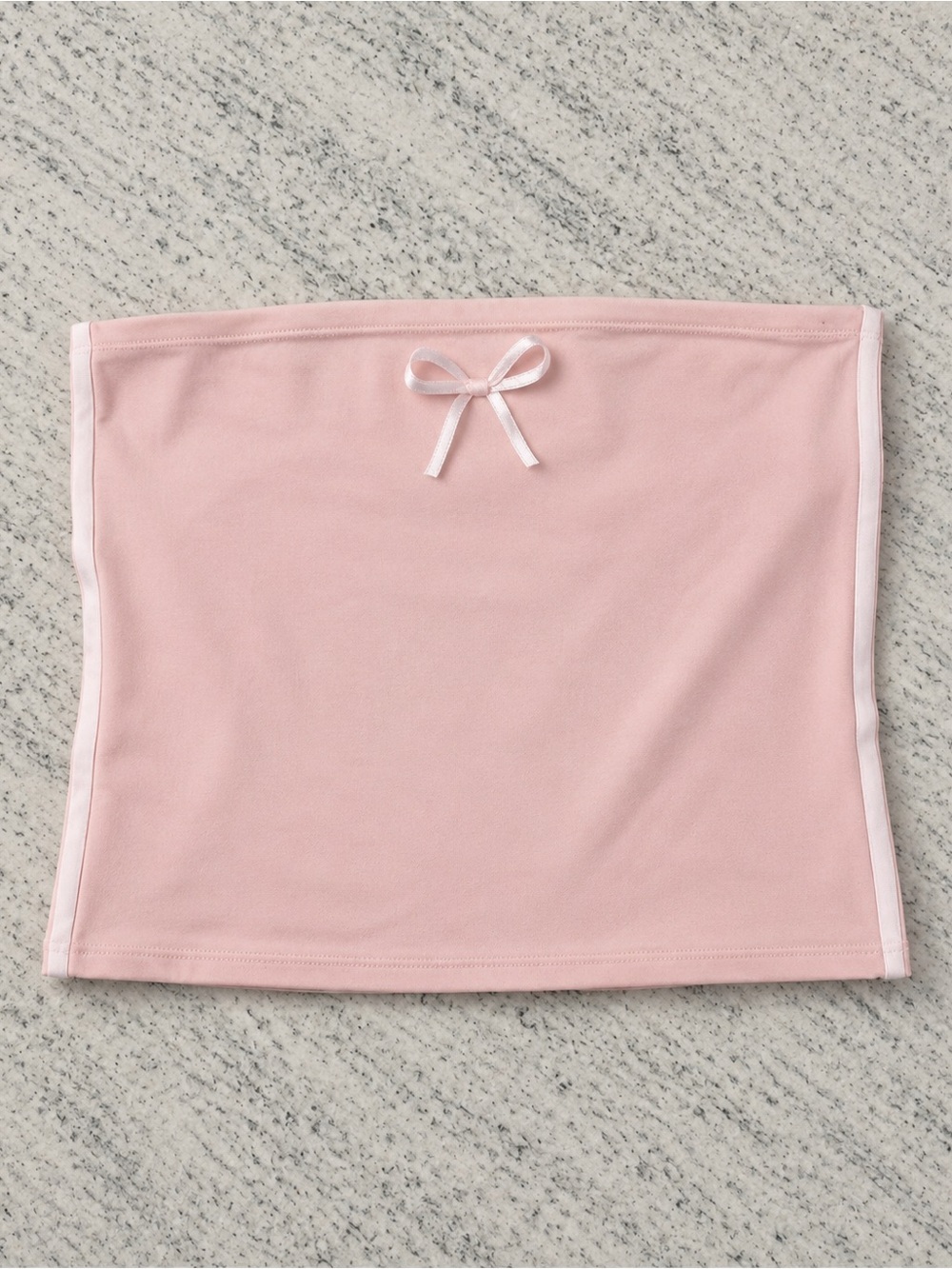 45. HI Res • NWT Strapless Embroidered Bow Accent Tube Top - Blush Pink - Picture 3 of 4